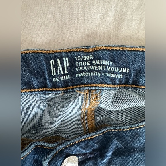 Gap Maternity True Skinny Inset Panel Jeans - Size 10/30r - Picture 5 of 5